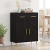vidaXL Sideboard Black Oak 69.5 x 34 x 90 cm Engineered Wood