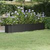 vidaXL Garden Raised Bed Galvanised Steel 224x40x36 cm Anthracite