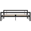vidaXL Bed Frame without Mattress Black and White Metal 180x200 cm Super King