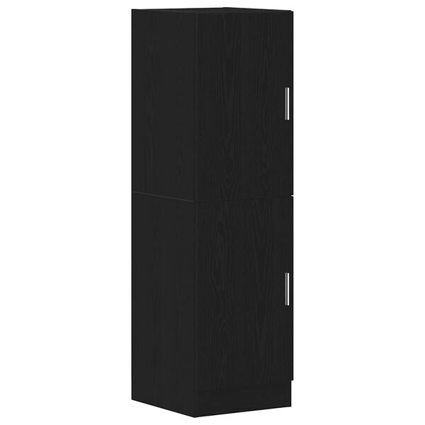 vidaXL Kitchen Cabinet Black 38x41.5x131.5 cm Engineered Wood