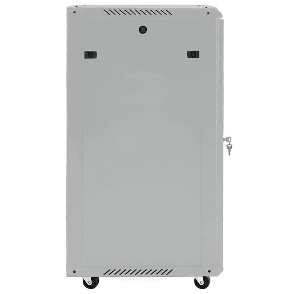 vidaXL Network Cabinet with Storage Grey 60 x 60 x 80 cm Steel