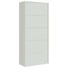 vidaXL File Cabinet Light Grey and Blue 90x40x200 cm Steel