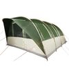 vidaXL Family Tent Tunnel 7-Person Green Waterproof
