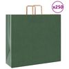 vidaXL Paper Bags 250 pcs with Handles Green 54x15x49 cm