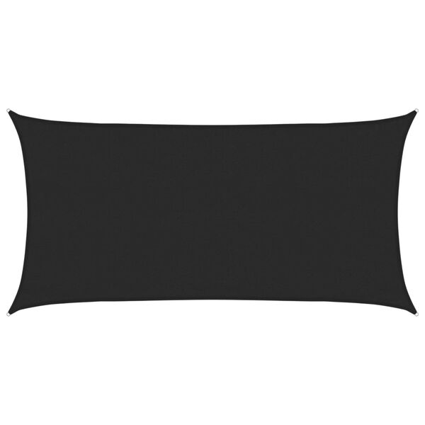 vidaXL Sunshade Sail 160 g/m&sup2; Black 3x6 m HDPE