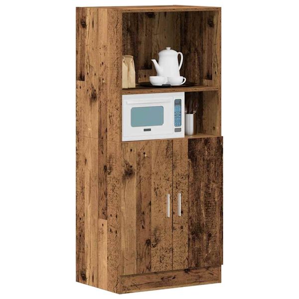 vidaXL Kitchen Cabinet Old Wood 57x41.5x131.5 cm Engineered Wood