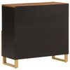vidaXL Side Cabinet Brown and Black 80x33.5x75 cm Solid Wood Mango
