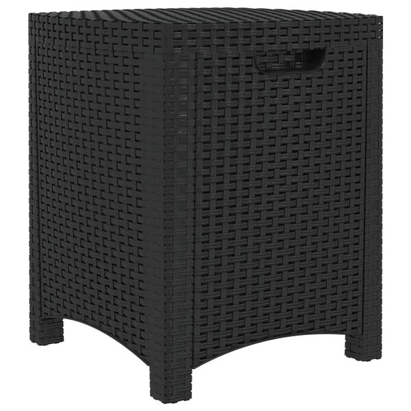 vidaXL Garden Storage Box 39x39x46 cm PP Rattan Graphite