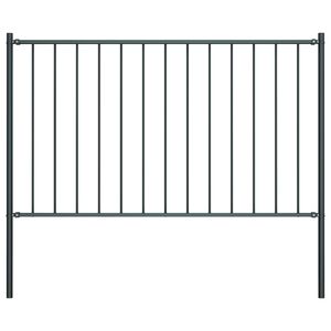 vidaXL Fence Panel "Woerden" with Posts Steel 1,7x0,75 m Anthracite