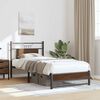 vidaXL Bed Frame without Mattress Brown Oak 90x200 cm Engineered Wood