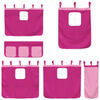 vidaXL Curtains for Loft Bed Pink Polyester
