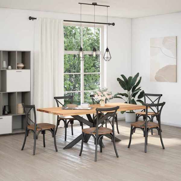 vidaXL Dining Table Leg Spider Shape Anthracite 150x78x(72-73) cm Steel