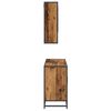 vidaXL Bathroom Furniture Set with Door 2 pcs Old Wood Engineered Wood