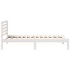 vidaXL Bed Frame with Headboard White 90 x 200 cm Solid Pine Wood