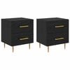 vidaXL Bedside Cabinet 2 pcs Black Oak 40 x 35 x 47.5 cm