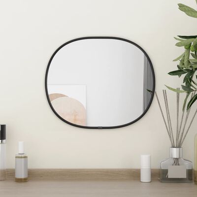 vidaXL Wall Mirror Black 30x25 cm