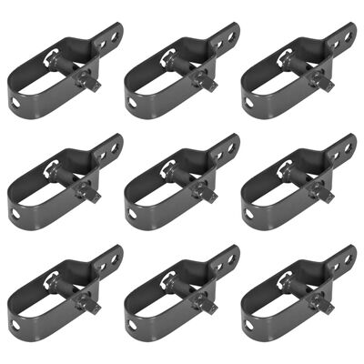 vidaXL Wire Tensioners for Chain-Link Fence 9 pcs 100 mm Grey
