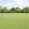 vidaXL Fence with Post Grey 0.4 x 25 m Steel and PVC