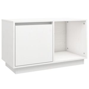 vidaXL TV Cabinet White 74x35x44 cm Solid Wood Pine