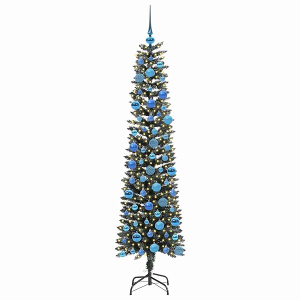 vidaXL Artificial Christmas Tree with 300 LEDs with Stand Green 180 cm