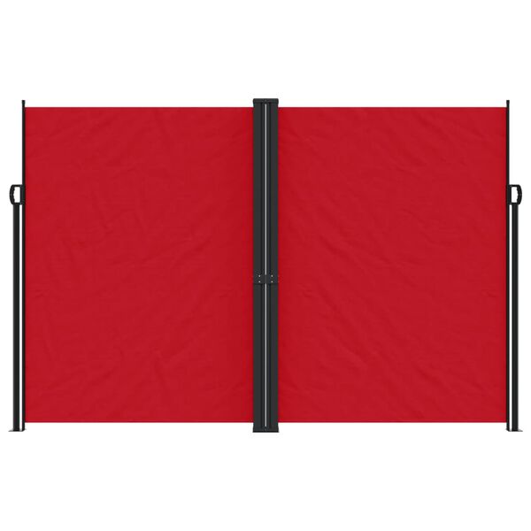 vidaXL Retractable Side Awning Red 220x1000 cm