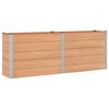 vidaXL Garden Raised Bed Brown 250 x 50 x 91 cm alu.