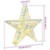 vidaXL 3D Star with 50 LEDs Warm white 55 x 52.5 x 9 cm PET