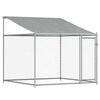 vidaXL Dog Cage with Roof and Door Grey 8x2x2 m Galvanised Steel