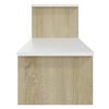 vidaXL TV Cabinet Sonoma Oak and White 180x30x43 cm Engineered Wood