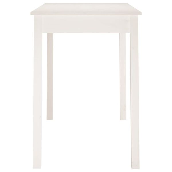 vidaXL Dining Table White 110x55x75 cm Solid Wood Pine