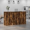 vidaXL Reception Desk Smoked Oak 180x50x103.5 cm Engineered Wood