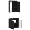 vidaXL Bathroom Furniture Set with Shelf TULUM Black Engineered Wood