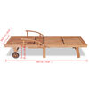 vidaXL Sun Lounger Solid Teak Wood