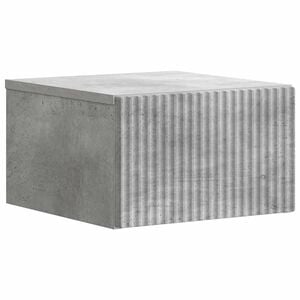 vidaXL Wall-Mounted Bedside Cabinet Concrete Grey 33 x 34.5 x 20 cm