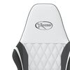 vidaXL Massage Gaming Chair White and Black Faux Leather
