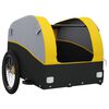 vidaXL Bike Trailer Black and Yellow 45 kg Iron