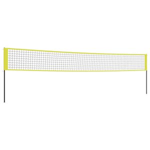 vidaXL Volleyball Net Yellow and Black 823x244 cm PE Fabric