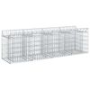 vidaXL Gabion Raised Bed 200 x 50 x 60 cm Galvanised Steel Silver