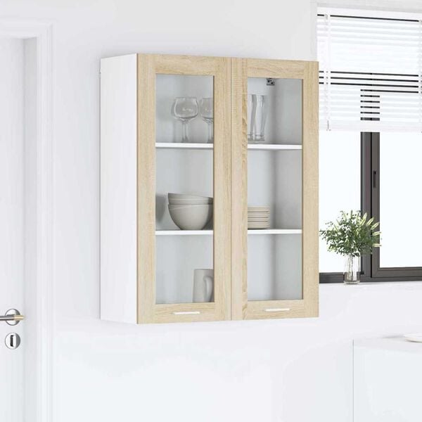 vidaXL Hanging Cabinet Sonoma Oak 80 x 31 x 100 cm Engineered Wood