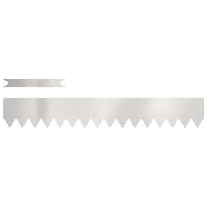 vidaXL Lawn Edging 10 pcs Silver 100 x 0.05 x 15 cm Stainless Steel