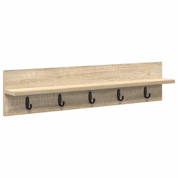 vidaXL Wall-Mounted Coat Rack Sonoma Oak 80 x 10.5 x 18 cm