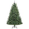 vidaXL Artificial Hinged Christmas Tree Green 240 cm PVC and Metal
