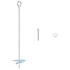 vidaXL Earth anchor 10 pcs Silver &Oslash;10 x 50 cm Galvanized Metal