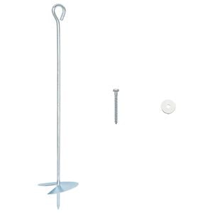 vidaXL Earth anchor 10 pcs Silver &Oslash;10 x 50 cm Galvanized Metal