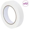 vidaXL Painter Masking Tapes 12 pcs White 25mm x 50m Paper