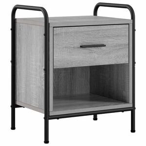 vidaXL Bedside Cabinet Grey Sonoma 40 x 30 x 50 cm Engineered Wood