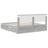 vidaXL Bed Frame with Drawer Grey Sonoma 200 x 200 cm Engineered Wood