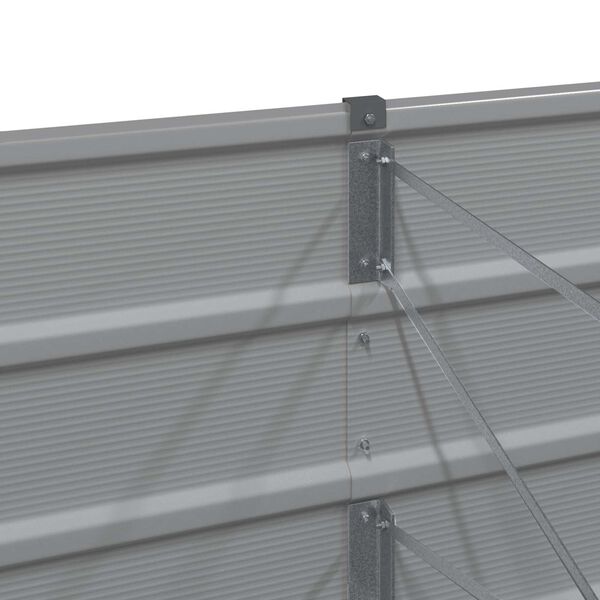 vidaXL Planter Light Grey 600 x 80 x 45 cm Steel