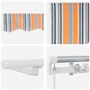 vidaXL Retractable Awning Multicolour 350 x 250 cm Fabric and Steel