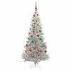 vidaXL Christmas Tree with 300 LEDs with Stand Silver 180 cm PET